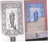 2005 - Calçada de Arrroios, n.º 3, Lisboa. Registo do Séc. XVIII, representando Nossa Senhora da Conceição, furtado em 2005 do exterior do prédio.