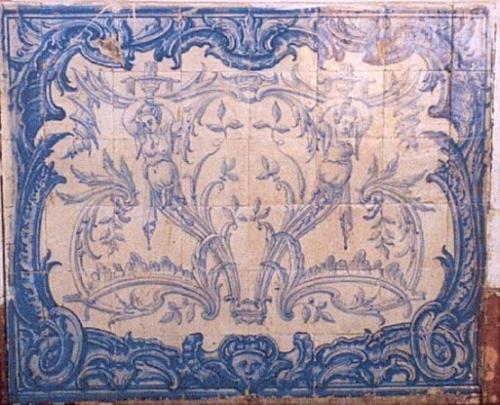 2005 - Palácio Marquês de Pombal, Lisboa. Painel de azulejos rococó dos meados do século XVIII, do Palácio Marquês de Pombal, na R. do Século, em Lisboa, furtado de 17 para 18/12/2005.