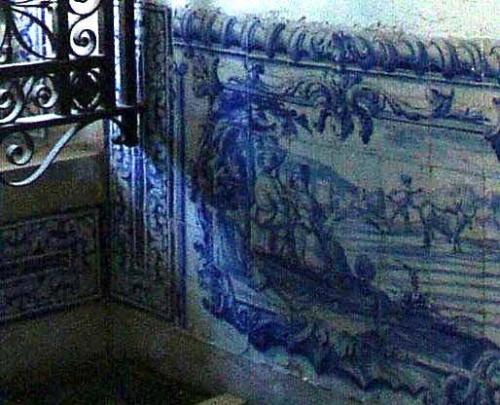2006 - Palácio da Quinta das Águias, Lisboa. Painéis de azulejos das escadarias e entrada (cerca de 930 azulejos) dos meados do séc. XVIII, furtados entre Setembro e Novembro de 2006 do Palácio da Quinta das Águias, na Junqueira, Lisboa.