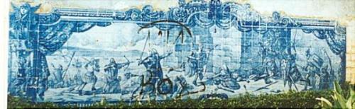 1996 - Igreja Stª Luzia, Lisboa. Painel de azulejos do Século XX (imitação do séc. XVIII), representando a Conquista de Lisboa aos Mouros. Furtados entre Julho e Novembro de 1996 da fachada lateral sul da Igreja de Stª Luzia, em Alfama.