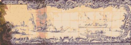 2001 - Quinta dos Arcos, Sintra. Painel de azulejos rococó da 2ª metade do Século XVIII, furtado do exterior do edifício da Quinta dos Arcos em Sintra em 2001.