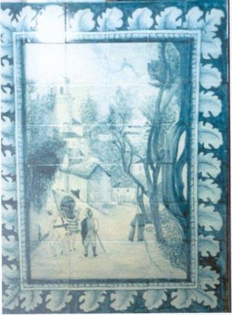 2002 - Museu Iconográfico, Sintra. Painel de azulejos colados sobre platex, representando Sintra Romântica, assinados “Myriam 1992”, com 112x84,5cm. Furtado do Museu Iconográfico de Sintra.