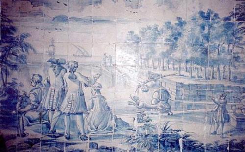 2002 - Largo da Trindade, Lisboa. Painel de azulejos barrocos, de 1730, furtado entre 20 e 29/5/2002 do prédio n.º 16 no Largo da Trindade.